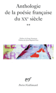 Couverture Anthologie de la poésie française du XX<sup>e</sup> siècle ()