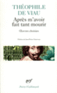 Couverture Après m'avoir fait tant mourir (Théophile de Viau)