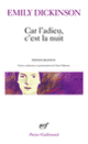 Couverture Car l'adieu, c'est la nuit (Emily Dickinson)