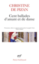 Couverture Cent ballades d'amant et de dame (Christine de Pizan)