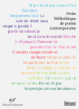 Couverture Petite bibliothèque de poésie contemporaine ()