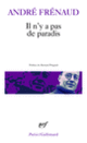 Couverture Il n'y a pas de paradis (André Frénaud)