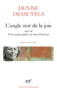 Couverture L'angle noir de la joie suivi de D'où surgit parfois un bras d'horizon (Denise Desautels)