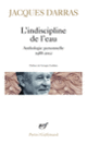 Couverture L'indiscipline de l'eau (Jacques Darras)