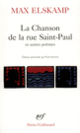 Couverture La Chanson de la rue Saint-Paul (Max Elskamp)