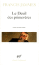 Couverture Le Deuil des primevères (Francis Jammes)