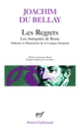 Couverture Les Regrets / La Défense et Illustration de la Langue française / Les Antiquités de Rome (Joachim Du Bellay)