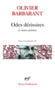 Couverture Odes dérisoires et autres poèmes (Olivier Barbarant)