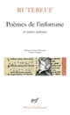 Couverture Poèmes de l'infortune et autres poèmes ( Rutebeuf)