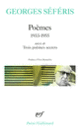 Couverture Poèmes / Trois poèmes secrets (Georges Séféris)