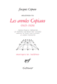 Couverture Les années Copiaus (Jacques Copeau)