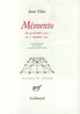 Couverture Mémento (Jean Vilar)