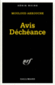 Couverture Avis Déchéance (Mouloud Akkouche)