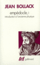 Couverture Empédocle (Jean Bollack, Empédocle)
