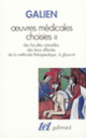 Couverture Œuvres médicales choisies (Claude Galien)