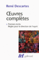 Couverture Premiers écrits – Règles pour la direction de l'esprit (René Descartes)