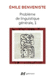 Couverture Problèmes de linguistique générale (Émile Benveniste)