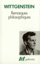 Couverture Remarques philosophiques (Ludwig Wittgenstein)