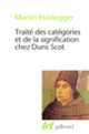 Couverture Traité des catégories et de la signification chez Duns Scot (Martin Heidegger)