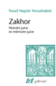 Couverture Zakhor (Yosef Hayim Yerushalmi)