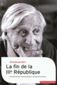 Couverture La fin de la III<sup>e</sup> République (,Bernard de Fallois)