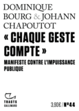 Couverture « Chaque geste compte » (,Johann Chapoutot) Couverture « Chaque geste compte » (,Johann Chapoutot)