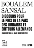 Couverture Discours pour le Prix de la paix des libraires et éditeurs allemands ()