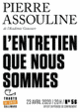Couverture L'Entretien que nous sommes (Pierre Assouline)