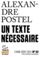 Couverture Un texte nécessaire (Alexandre Postel)