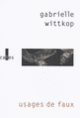 Couverture Usages de faux (Gabrielle Wittkop)